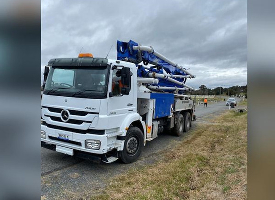 上のブランドHB56K 56m連結されたブームの具体的なポンプ トラック